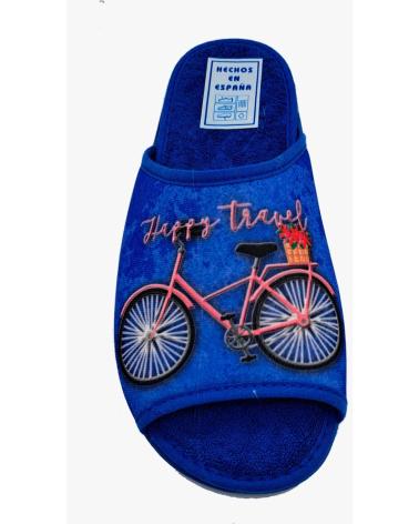 Calzado de casa de Mujer HURAN ZAPATILLA ABIERTA PLANA AZUL