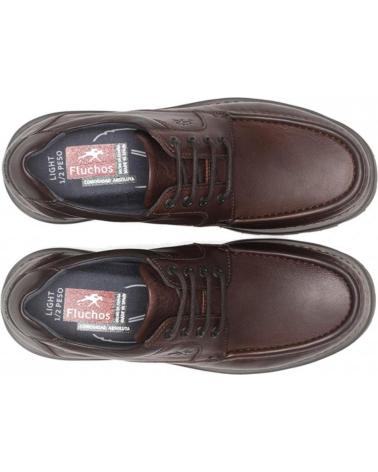 Zapatillas deporte für Herren fluchos DOUGLAS F1320 ZAPATO CORDONES DE PIEL PARA HOMBRE B BRANDY