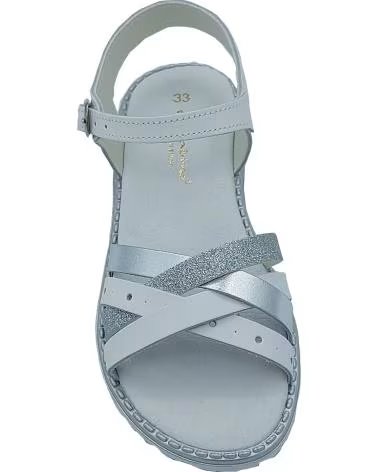 Sandales pour Fille HURAN SANDALIA NINA PIEL BLANCO