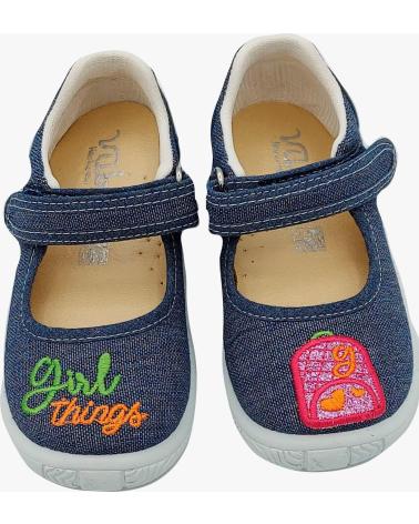 Deportivas de Niña VULCA-BICHA LONA NINA VELCRO MARINO