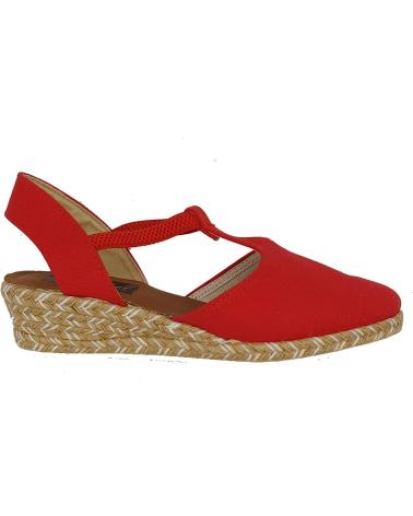 Sandalias de Mujer  SANDALIA LONA TIPO CANAMO ROJO