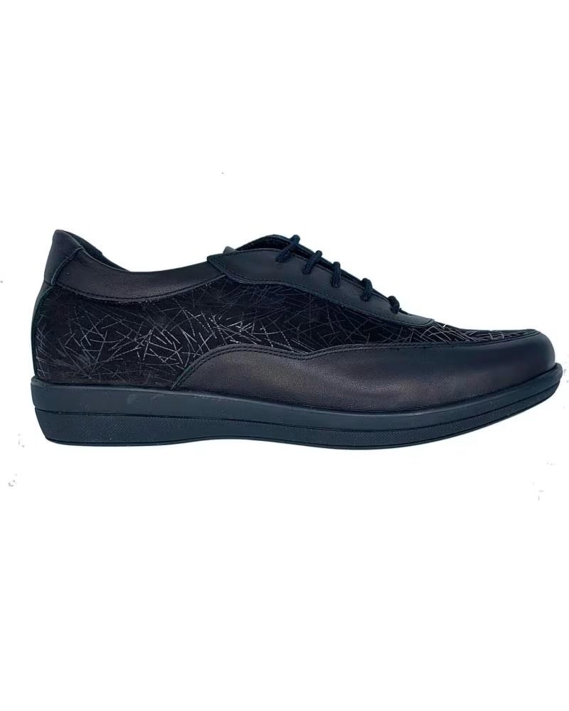 Woman shoes  ZAPATO PIEL CORDONES NEGRO