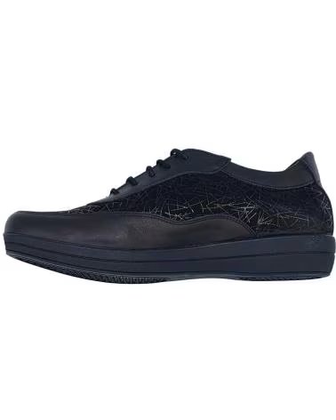 Woman shoes  ZAPATO PIEL CORDONES NEGRO