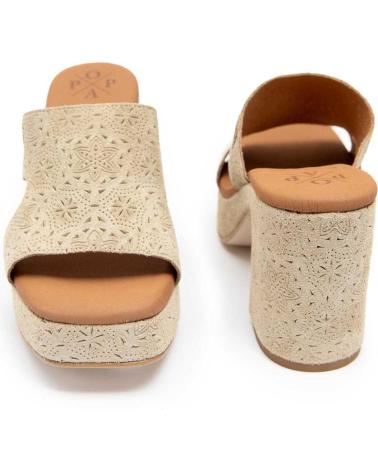Sandales pour Femme POPA MODELO 031 PADAWAN GRABADO BEIGE