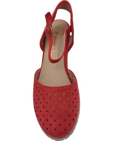 Sandali per Donna CALZADOMANIA SANDALIA CUNA CANAMO ROJO