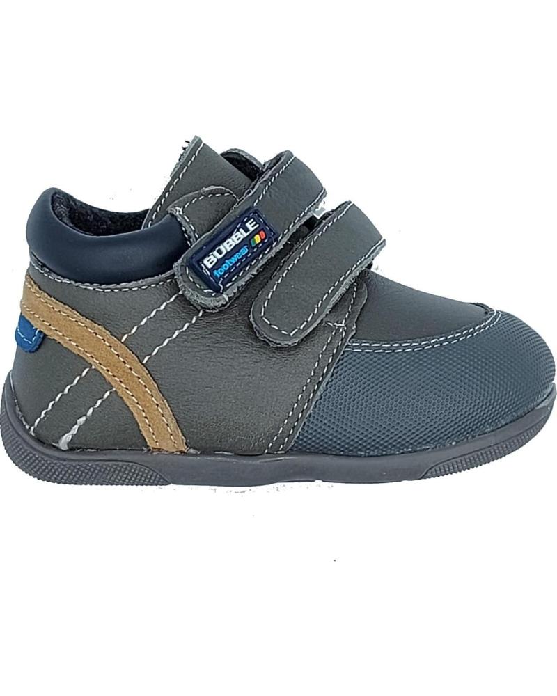Zapatos de Niño BUBBLE BOBBLE BOTITA PIEL NINO GRIS