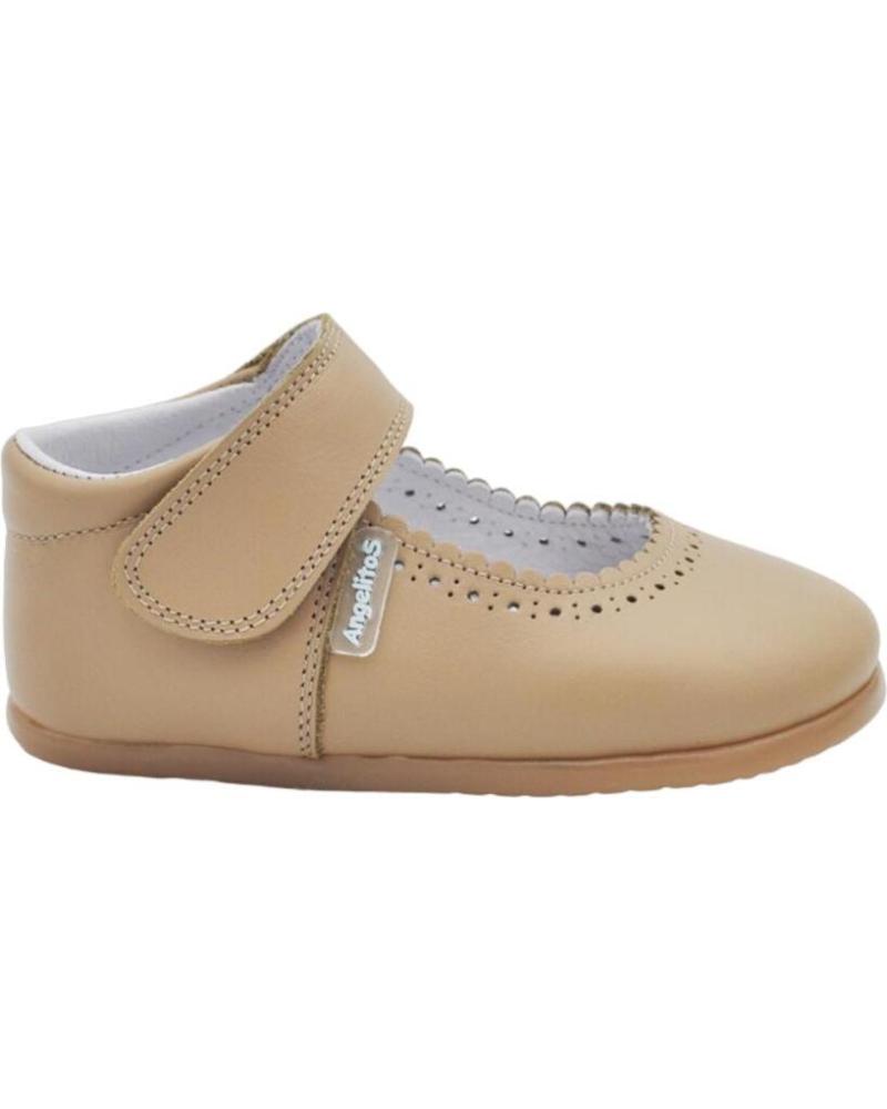 Zapatos de Niña ANGELITOS PEPITO PIEL RESPETUOSO 540 CAMEL