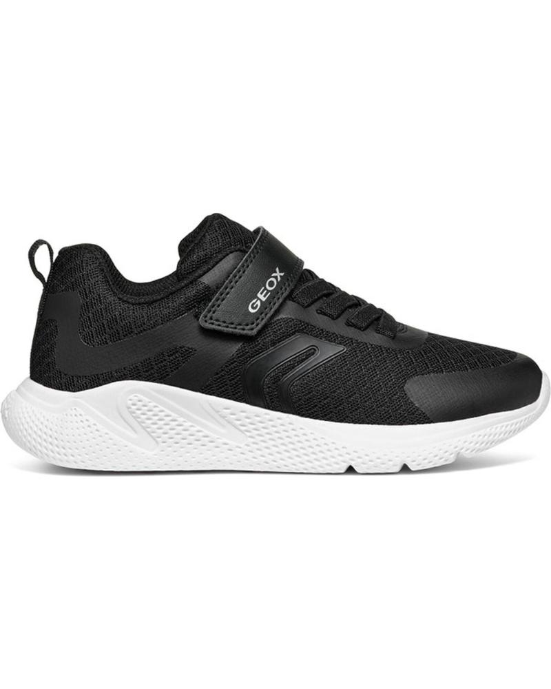 Esportes  de Menina e Menino GEOX SNEAKERS SPRINTYE JUNIOR GIRL J45FWA BLACKC9999
