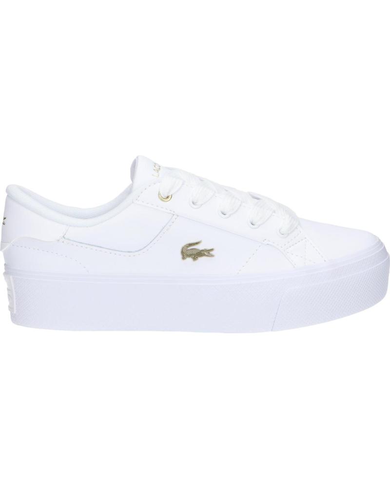 LACOSTE ZAPATILLAS PLATFORM EN COLOR PARA MUJER BLANCO