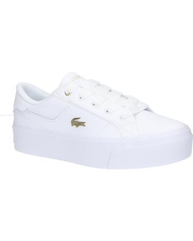 LACOSTE ZAPATILLAS PLATFORM EN COLOR PARA MUJER BLANCO
