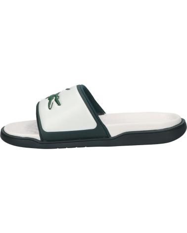 LACOSTE SERVE SLIDE DUAL 47CMA0014 WHITE DARK GREEN SLIDES 1Y5 OFF WHT-DK GRN