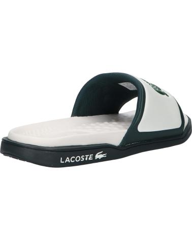 LACOSTE SERVE SLIDE DUAL 47CMA0014 WHITE DARK GREEN SLIDES 1Y5 OFF WHT-DK GRN