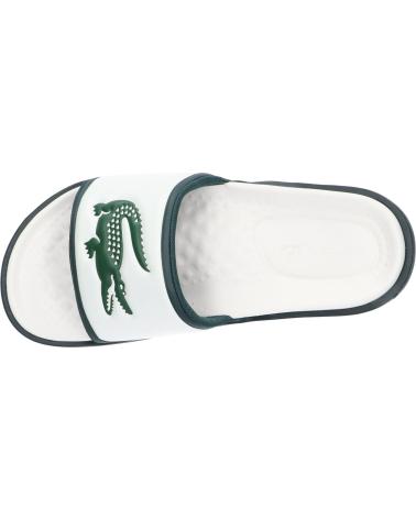 LACOSTE SERVE SLIDE DUAL 47CMA0014 WHITE DARK GREEN SLIDES 1Y5 OFF WHT-DK GRN