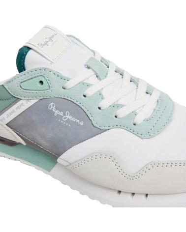 Sneaker für Damen PEPE JEANS PLS40006 ZAPATILLAS CASUAL DE MUJER BLANCO Y VERD BLANCO Y VERDE BLANCO