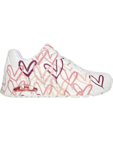 Deportivas de Mujer y Niña SKECHERS 155507-WCRL UNO SPREAD THE LOVE WHITE-PINK