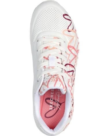 Sneaker für Damen und Mädchen SKECHERS 155507-WCRL UNO SPREAD THE LOVE WHITE-PINK