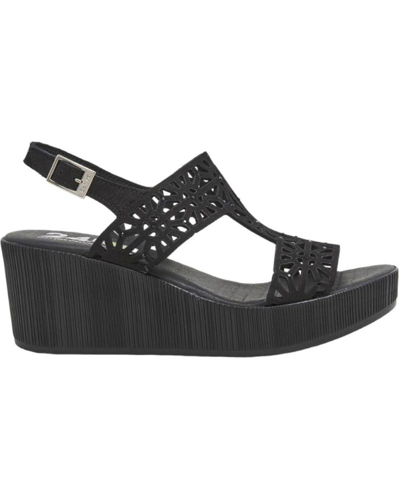 Sandalias de Mujer 24 HORAS SANDALIAS PLATAFORMA NOBUCK NEGRO
