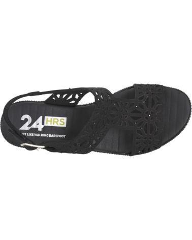 Sandalias de Mujer 24 HORAS SANDALIAS PLATAFORMA NOBUCK NEGRO