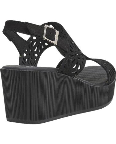 Sandalias de Mujer 24 HORAS SANDALIAS PLATAFORMA NOBUCK NEGRO