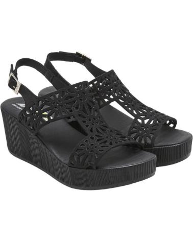 Sandalias de Mujer 24 HORAS SANDALIAS PLATAFORMA NOBUCK NEGRO