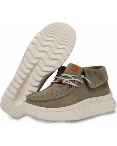 Zapatos de Mujer HEY DUDE MUJER MOCASINES WENDY PEAK FOLD BOOT SUEDE VERDE