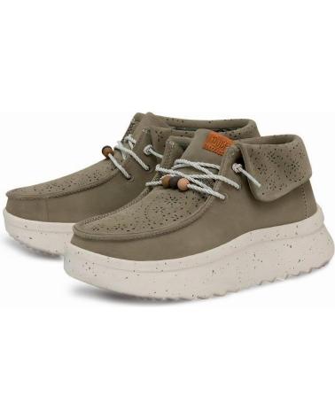 Zapatos de Mujer HEY DUDE MUJER MOCASINES WENDY PEAK FOLD BOOT SUEDE VERDE