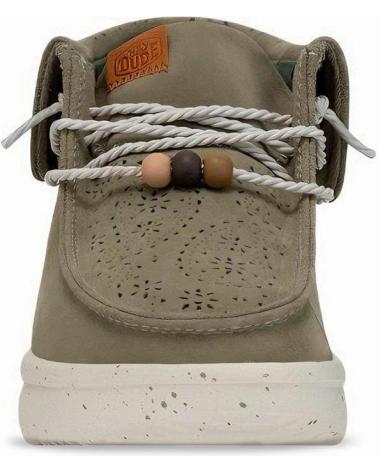 Zapatos de Mujer HEY DUDE MUJER MOCASINES WENDY PEAK FOLD BOOT SUEDE VERDE