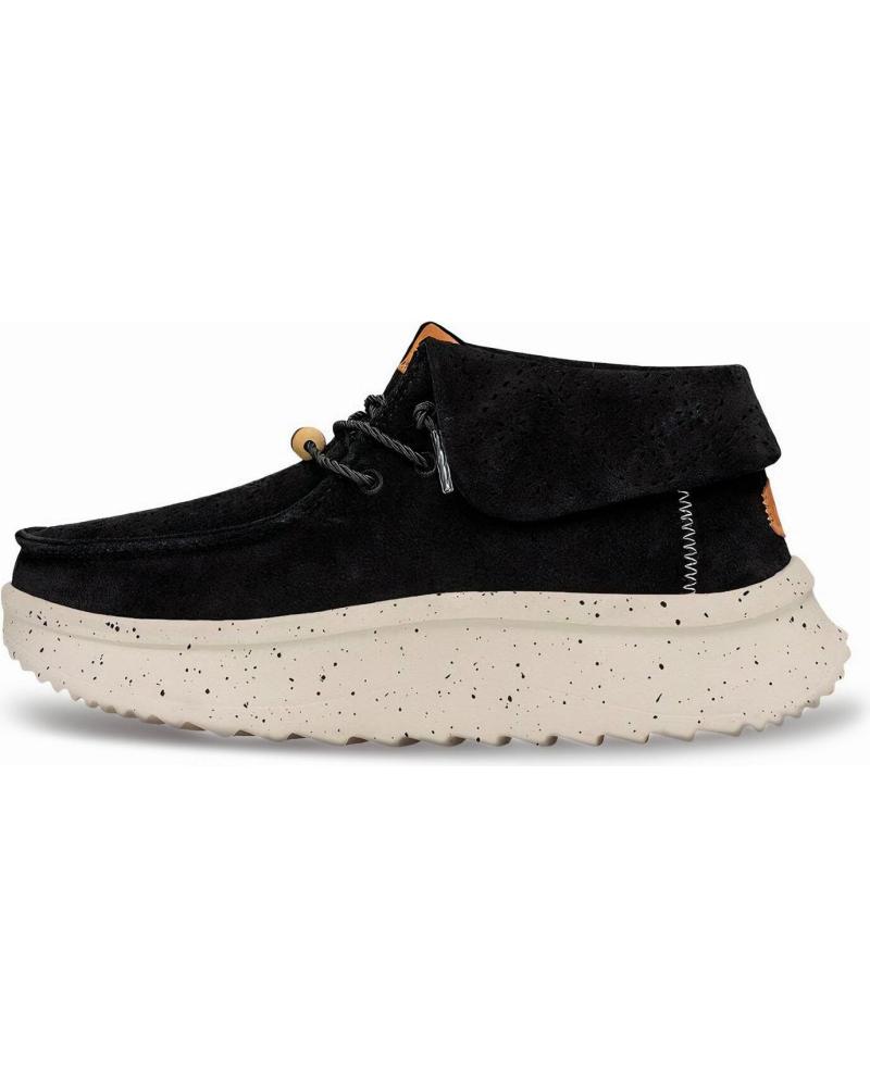Schuhe für Damen HEY DUDE MUJER MOCASINES WENDY PEAK FOLD BOOT SUEDE NEGRO