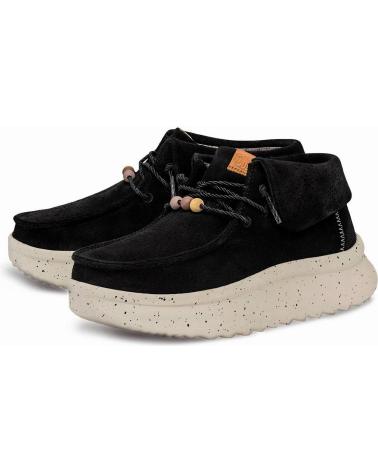 Schuhe für Damen HEY DUDE MUJER MOCASINES WENDY PEAK FOLD BOOT SUEDE NEGRO
