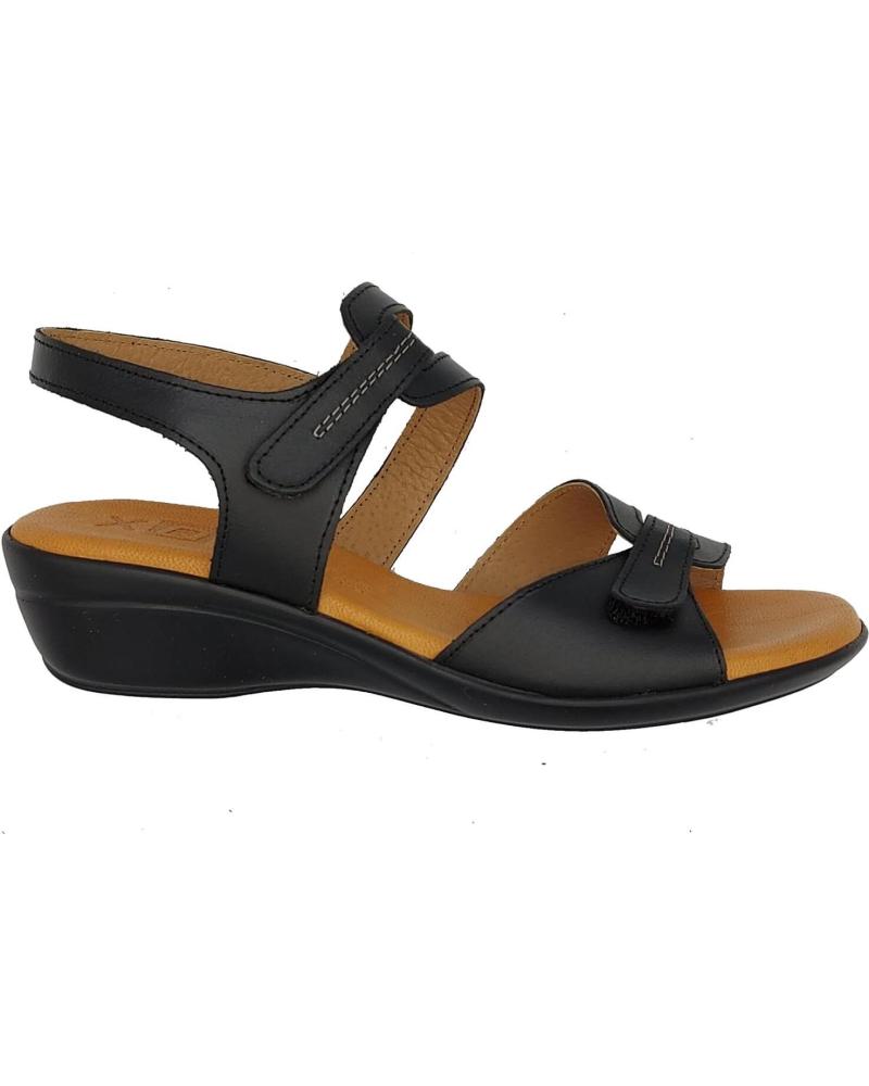 Sandali per Donna CALZADOMANIA SANDALIA PIEL VELCROS NEGRO