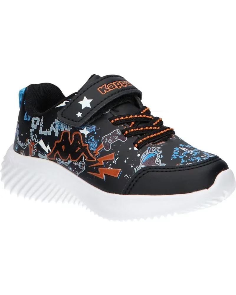 KAPPA ZAPATILLAS 312-585110-A0G-BLACK-ORANGE EN NEGRO PARA NINOS UNISEX A0G BLACK-ORANGE