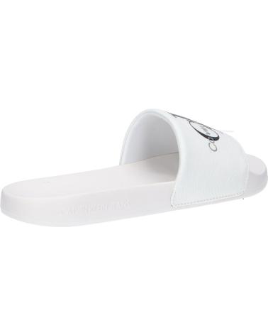 Chanclas de Hombre CALVIN KLEIN YM0YM00061 SLIDE MONOGRAM YBR BRIGHT WHITE-BLACK