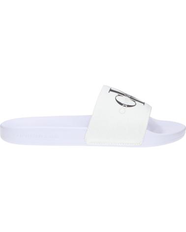Chanclas de Mujer CALVIN KLEIN YW0YW00103 SLIDE MONOGRAM 01W BRIGHT WHITE-BLACK
