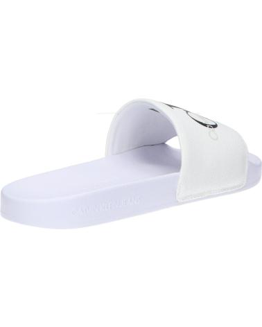 Chanclas de Mujer CALVIN KLEIN YW0YW00103 SLIDE MONOGRAM 01W BRIGHT WHITE-BLACK