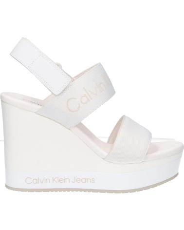 Sandalias de Mujer CALVIN KLEIN YW0YW01360 WEDGE SANDAL 01S OFF WHITE