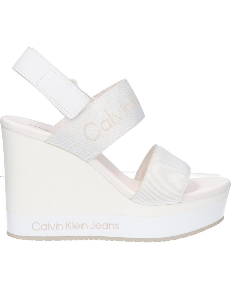Sandales pour Femme CALVIN KLEIN YW0YW01360 WEDGE SANDAL 01S OFF WHITE