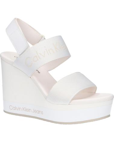 Sandales pour Femme CALVIN KLEIN YW0YW01360 WEDGE SANDAL 01S OFF WHITE
