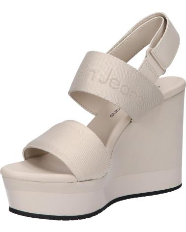 Sandalias de Mujer CALVIN KLEIN YW0YW01360 WEDGE SANDAL 0F4 EGGSHELL