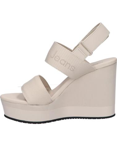 Sandalias de Mujer CALVIN KLEIN YW0YW01360 WEDGE SANDAL 0F4 EGGSHELL