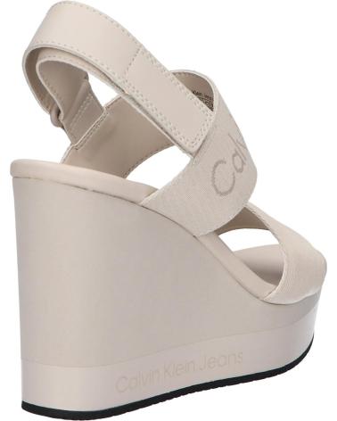 Sandalias de Mujer CALVIN KLEIN YW0YW01360 WEDGE SANDAL 0F4 EGGSHELL