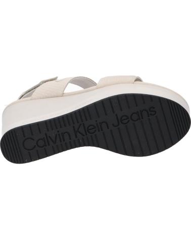 Sandalias de Mujer CALVIN KLEIN YW0YW01360 WEDGE SANDAL 0F4 EGGSHELL