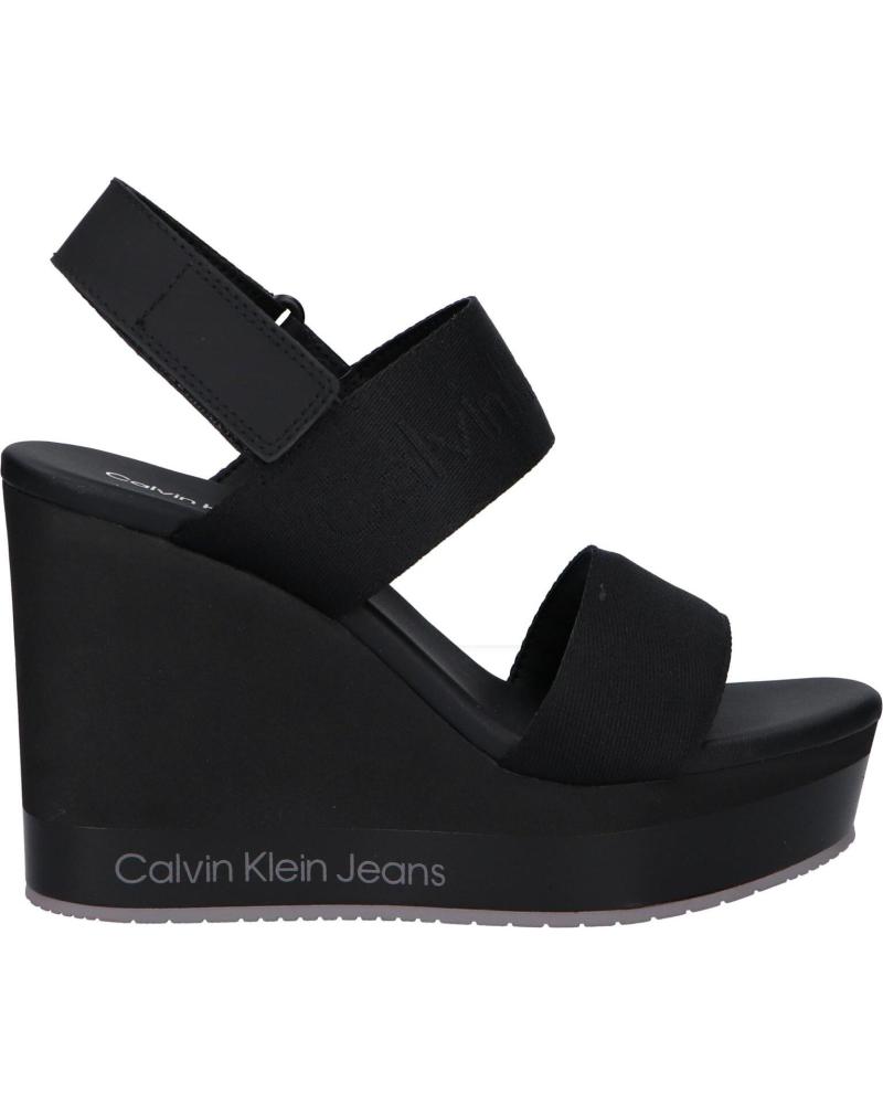 Sandalias de Mujer CALVIN KLEIN YW0YW01360 WEDGE SANDAL 0GO BLACK