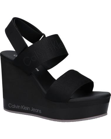Sandalias de Mujer CALVIN KLEIN YW0YW01360 WEDGE SANDAL 0GO BLACK
