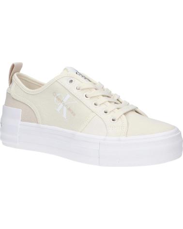 Zapatillas deporte de Mujer CALVIN KLEIN YW0YW01412 BOLD VULC FLATF 0GI CREAMY WHITE-EGGSHELL