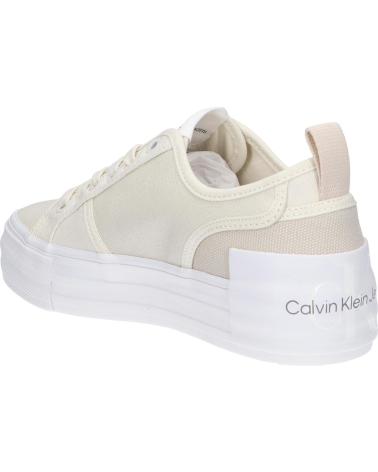 Zapatillas deporte de Mujer CALVIN KLEIN YW0YW01412 BOLD VULC FLATF 0GI CREAMY WHITE-EGGSHELL