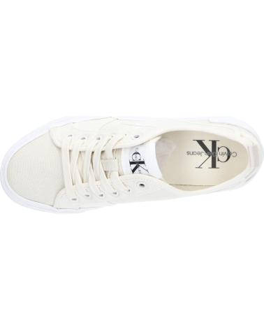 Zapatillas deporte de Mujer CALVIN KLEIN YW0YW01412 BOLD VULC FLATF 0GI CREAMY WHITE-EGGSHELL