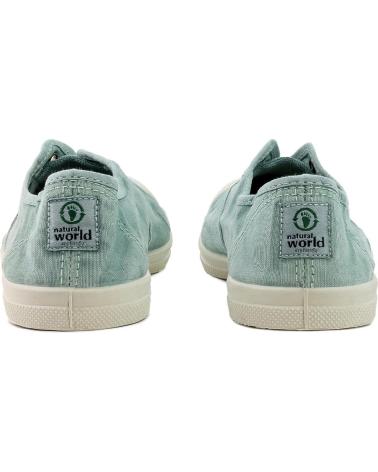 Zapatos de Mujer NATURAL WORLD ZAPATILLAS LONA 102E MUJER TURQUESA TURQUESA