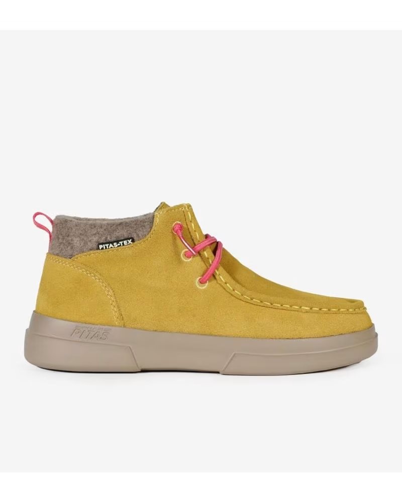 WALK IN PITAS GARDA - BOTA DE MUJER DE SERRAJE HIDROFUGADO MOSTAZA