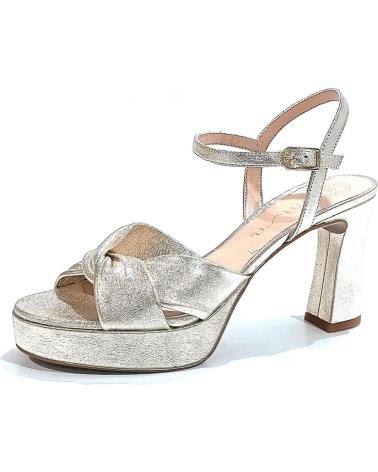 Sandali per Donna UNISA SANDALIA VESTIR DE PIEL CON TACON Y PLATAFORMA PLATINO