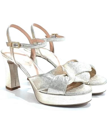 Sandali per Donna UNISA SANDALIA VESTIR DE PIEL CON TACON Y PLATAFORMA PLATINO